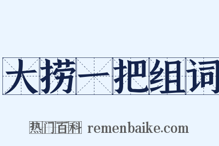 大捞一把组词是什么意思的图片